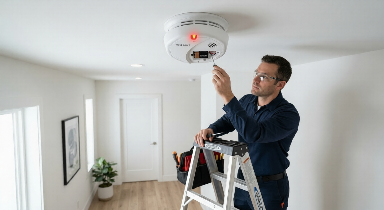 smoke detector beeping